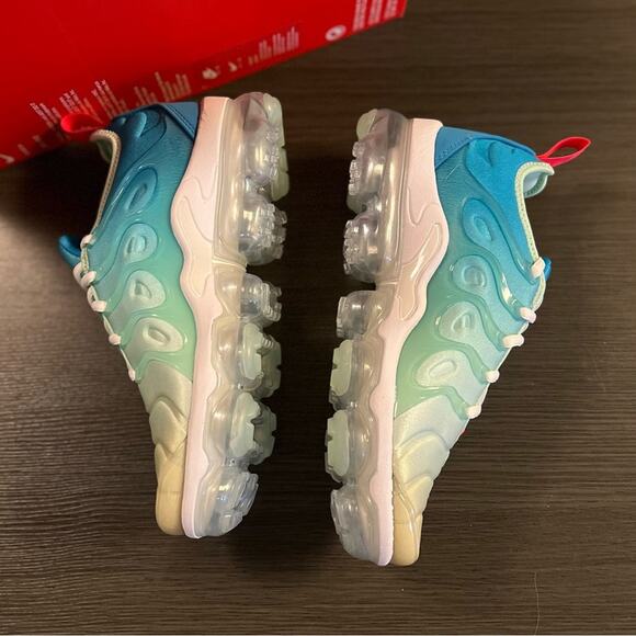 Nike Air Vapormax Mint Foam Metallic Silver Ombre Sneaker Womens 6.5 NEW - Picture 5 of 10